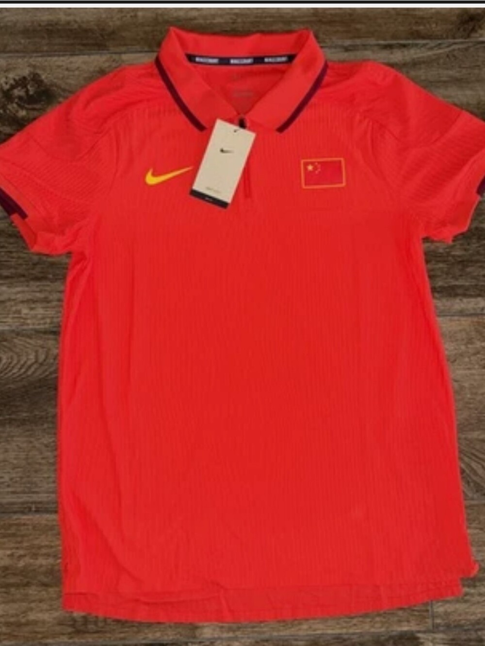 Nike Court Team CHINA Dri-FIT Tennis Polo ~ Red FD8720-673 | Men's: M *NWT